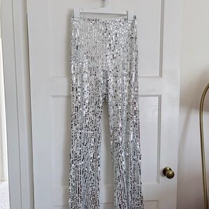 Silver Sequin Pants
